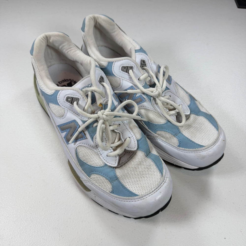 New Balance 992 Sneakers Womens 8.5 White Blue Good W992BW Made in USA